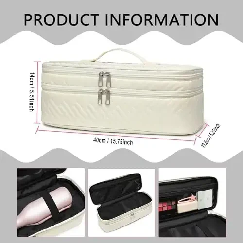 ARLMEGOR Double-Layer Carrying Case Apply to Revlon One-Step Hair Dryer, Travel Bag for Hair Volumizer/Styler,Water Resistant Storage Organizer Box,Compatible with FlexStyle Attachment (Bag Only) - 4