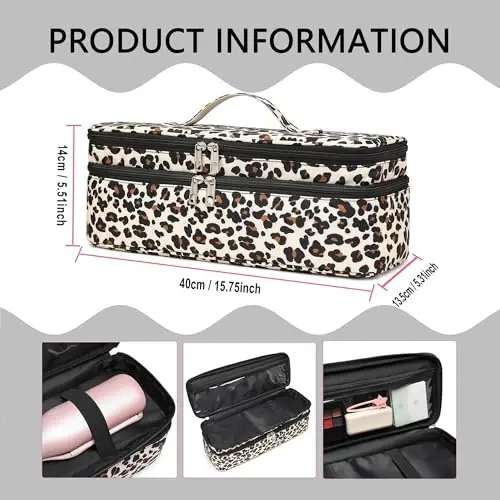 ARLMEGOR Double-Layer Carrying Case Apply to Revlon One-Step Hair Dryer, Travel Bag for Hair Volumizer/Styler,Water Resistant Storage Organizer Box,Compatible with FlexStyle AttacModazoneent (Bag Only) - 4