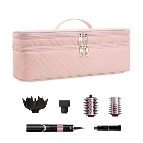 ARLMEGOR Double-Layer Carrying Case Compatible with Revlon One-Step Hair Dryer, Travel Bag for Hair Volumizer/Styler,Water Resistant Storage Organizer Box,Apply to FlexStyle AttacModazoneent (Bag Only) - ARLMEGOR