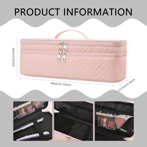ARLMEGOR Double-Layer Carrying Case Compatible with Revlon One-Step Hair Dryer, Travel Bag for Hair Volumizer/Styler,Water Resistant Storage Organizer Box,Apply to FlexStyle AttacModazoneent (Bag Only) - 4