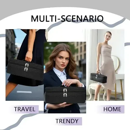 ARLMEGOR Ikki qatlamli tashish sumkasi Revlon One-Step sochlarini fen mashinasi uchun mo'ljallangan, Soch turmagi / stilisti uchun sayohat sumkasi, Suv o'tkazmaydigan saqlash qutisi, FlexStyle biriktirgichi bilan mos keladi (faqat sumka) - 6