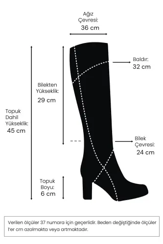 Armande Brown Stretch, Chunky Heel Women's Boot-Brown - 6
