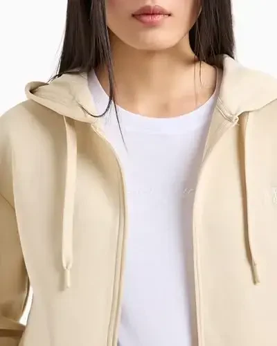 Armani Exchange Ayollar uchun Regular Fit Monoxromatik Signature Logo Tee - 5