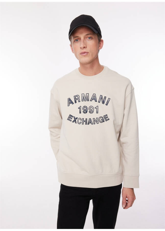 Armani Exchange Crew Neck Beige Men's Sweatshirt 6RZMGA 1993 MOONSTRUK - 7