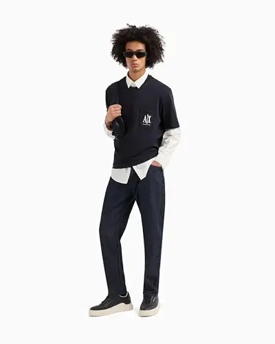 Armani Exchange erkaklar Icon cho'ntak logotipi futbolkasi - 3