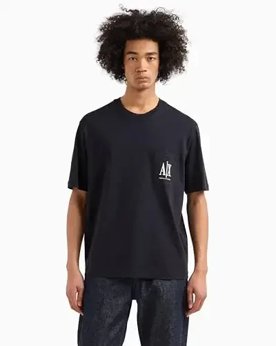 Armani Exchange erkaklar Icon cho'ntak logotipi futbolkasi - 4