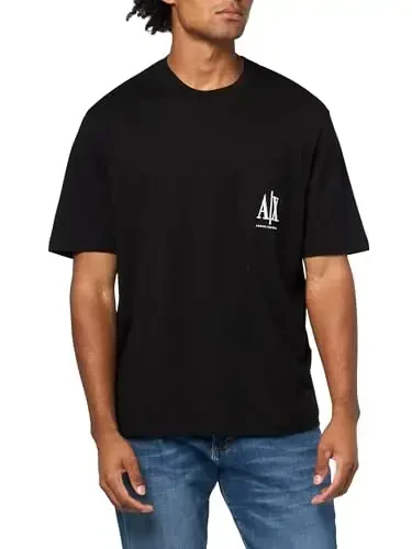 Armani Exchange Erkaklar Icon cho'ntak logotipi futbolkasi - ARMANI EXCHANGE