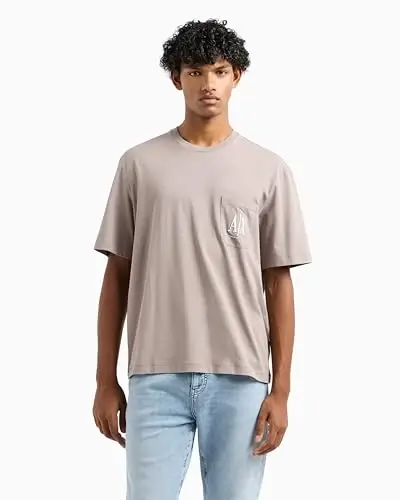 Armani Exchange erkaklar Icon cho'ntak logotipi futbolkasi - ARMANI (1)