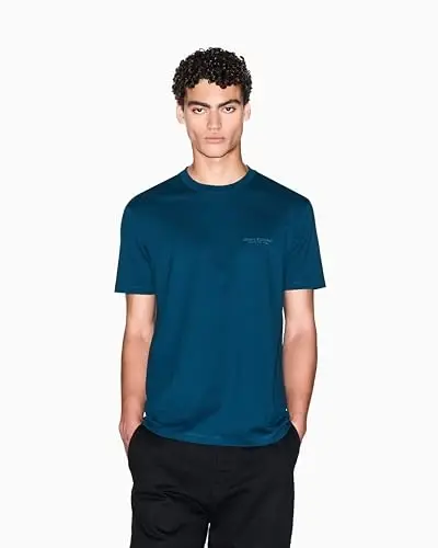 Armani Exchange erkaklar kichik ko'krak Milano/Nyu-York logotipi futbolkasi - 4