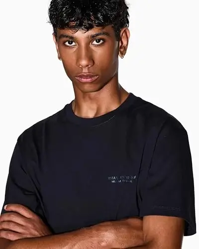 Armani Exchange erkaklar kichik ko'krak Milano/Nyu-York logotipi futbolkasi - ARMANI (1)