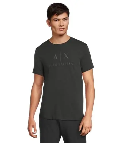 Armani Exchange erkaklar klassik ekipaj logotipi futbolkasi 