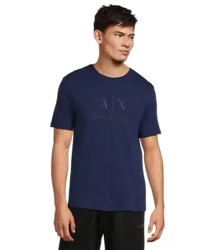 Armani Exchange erkaklar klassik ekipaj logotipi futbolkasi 