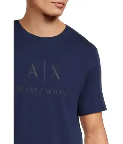 Armani Exchange erkaklar klassik ekipaj logotipi futbolkasi - 4