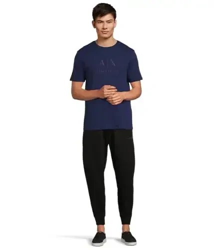 Armani Exchange erkaklar klassik ekipaj logotipi futbolkasi - 5