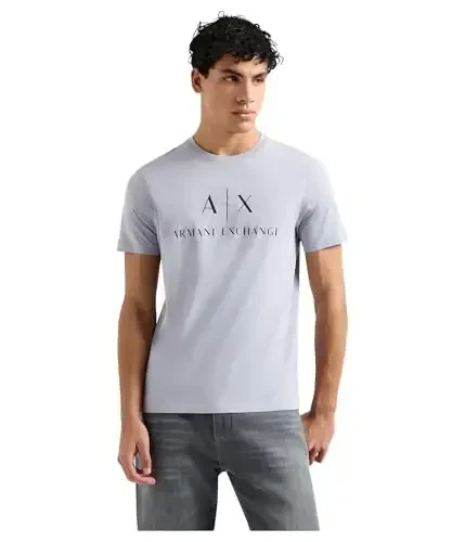 Armani Exchange erkaklar klassik ekipaj logotipi futbolkasi 