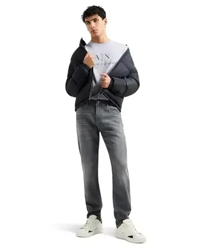 Armani Exchange erkaklar klassik ekipaj logotipi futbolkasi - 5