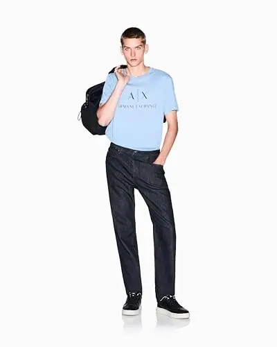 Armani Exchange erkaklar klassik ekipaj logotipi futbolkasi - 3