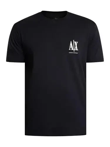 Armani Exchange erkaklar ko'krak nishoni logotipi futbolkasi - 5