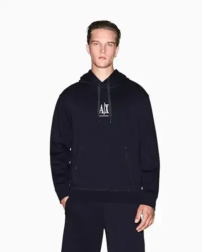 Armani Exchange erkaklar ko'krak nishoni logotipi futbolkasi - 2