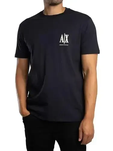 Armani Exchange erkaklar ko'krak nishoni logotipi futbolkasi - 2