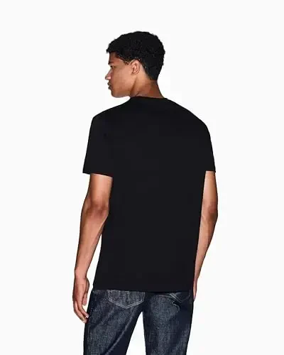 Armani Exchange erkaklar ko'krak nishoni logotipi futbolkasi - 4