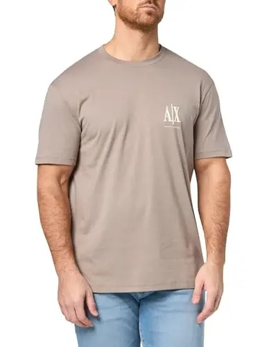 Armani Exchange erkaklar ko'krak nishoni logotipi futbolkasi - 1