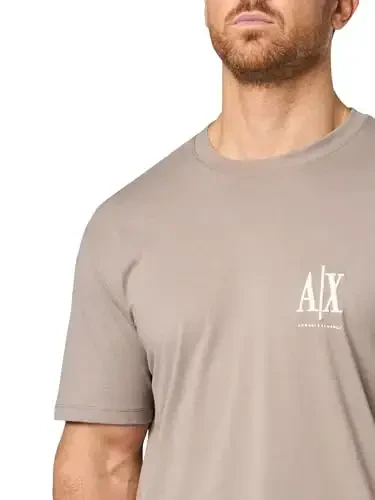 Armani Exchange erkaklar ko'krak nishoni logotipi futbolkasi - 3