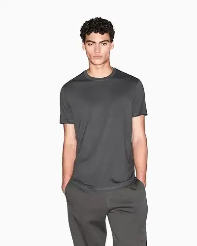 Armani Exchange erkaklar logotipi lentalı paxta futbolkasi - 4