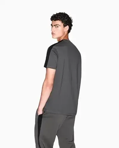 Armani Exchange erkaklar logotipi lentalı paxta futbolkasi - 5