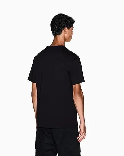 Armani Exchange erkaklar markazi logotipi Milano/Nyu-York logotipi futbolkasi - 5