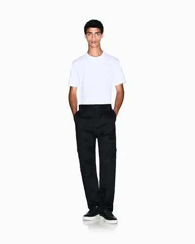 Armani Exchange erkaklar markazi Logotipi Milano/Nyu-York Logotipi futbolkasi - 3