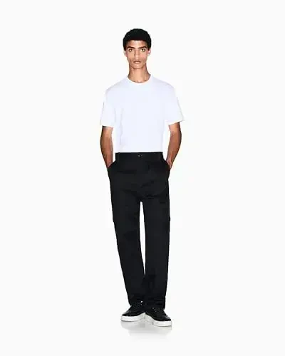 Armani Exchange erkaklar markazi Logotipi Milano/Nyu-York Logotipi futbolkasi - 3