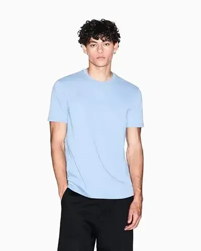 Armani Exchange erkaklar markazi Logotipi Milano/Nyu-York Logotipi futbolkasi - 4