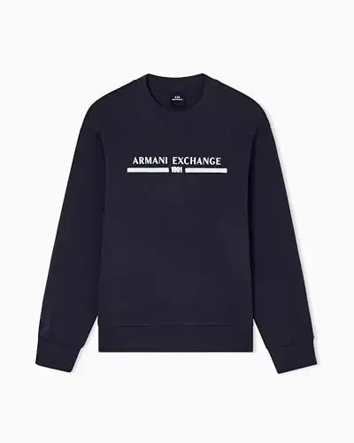 Armani Exchange erkaklar markaziy ko'krak logotipli ekipaj bo'yinbog'i 