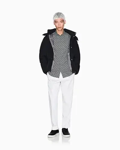 Armani Exchange erkaklar qisqa yengli poplin slim ko'ylagi - 3