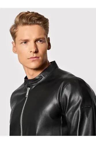 Armani Exchange erkaklar torli toʻliq fermuarli Eko charm kurtkasi - ARMANI (1)