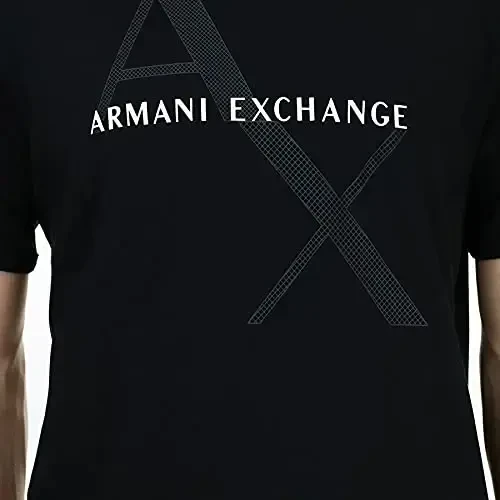 Armani Exchange erkaklar uchun Crew Neck Logo Tee futbolka, qora, X-Large - 6