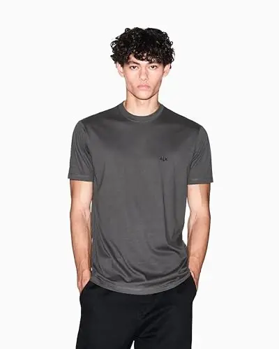 Armani Exchange erkaklar uchun kichik ko'krak logotipi futbolkasi - 4