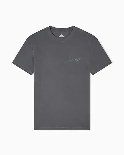 Armani Exchange erkaklar uchun kichik ko'krak Milano/Nyu-York logotipi tushirilgan futbolka 