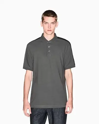 Armani Exchange erkaklar uchun oddiy bichimli logotipli polo - 4