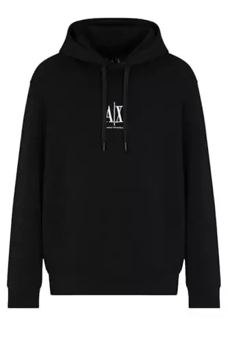 Armani Exchange erkaklar uchun paxta Icon Logotipi Hoodie 