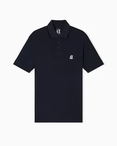 Armani Exchange erkaklar uchun Slim Fit Cotton Pique Polo - 5