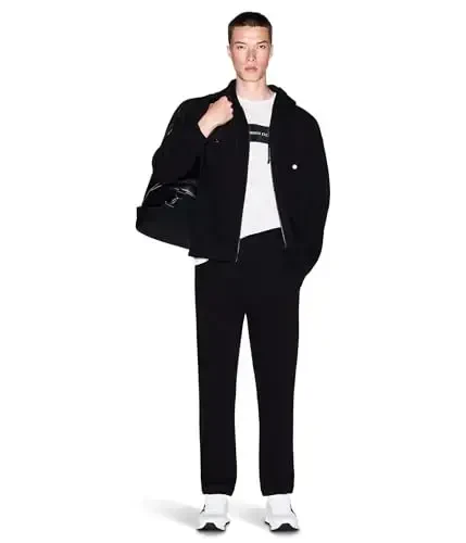 Armani Exchange erkaklar uchun to'g'ri burchakli logotipli futbolka - 5