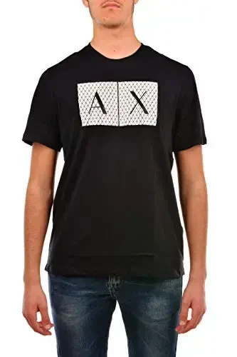 Armani Exchange erkaklar uchun Triangulation Crew Neck futbolkasi - 1