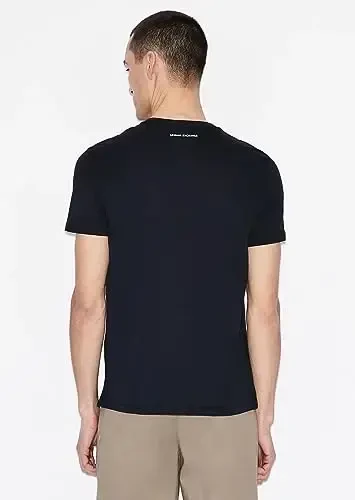 Armani Exchange erkaklar uchun Triangulation Crew Neck futbolkasi - 4