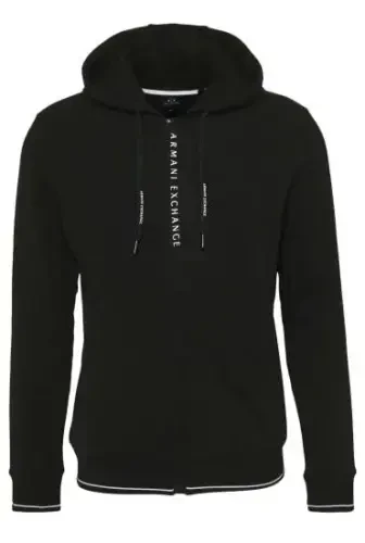Armani Exchange mens A|x Armani Exchange Men's Logo Zipper Full Zip Hooded Sweatshirt - 4