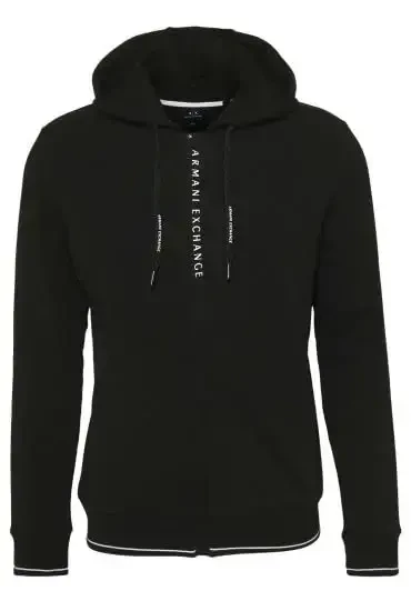 Armani Exchange mens A|x Armani Exchange Men's Logo Zipper Full Zip Hooded Sweatshirt - 4