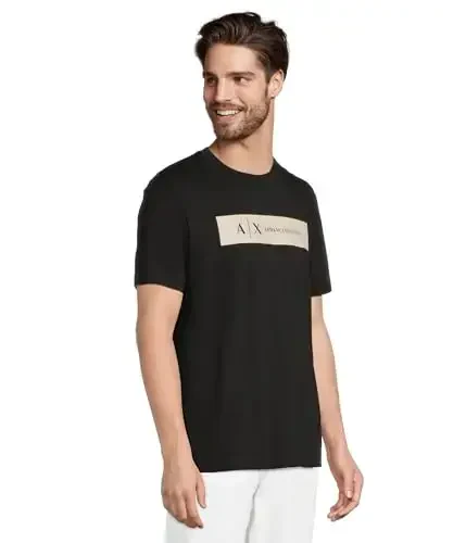 Armani Exchange Mens Rectangle Logo Tee - ARMANI EXCHANGE (1)