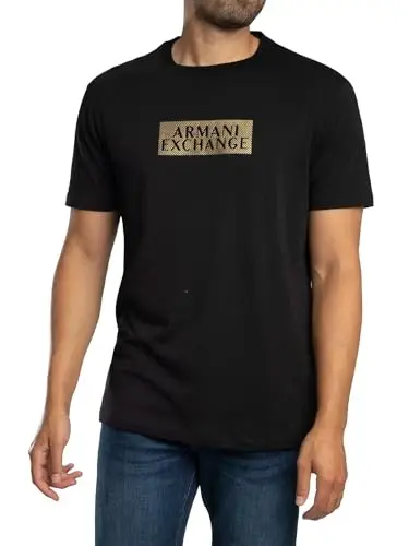Armani Exchange Men's Gold Logo Graphic Tee - 1