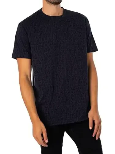 Armani Exchange Mens All Over Logo Print Regular Fit Tee - A | X ARMANI EXCHANGE (1)